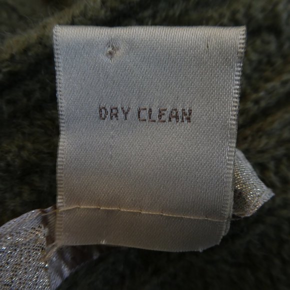 Kenar Pure Cashmere Cardigan 3D Cable Knit Green Open Front Wide Bell Sleeves M - Picture 8 of 8